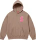 Supreme S Logo Hooded Sweatshirt - Dusty Brown (front)