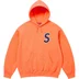 Supreme S Logo Hooded Sweatshirt - Light Orange (front)