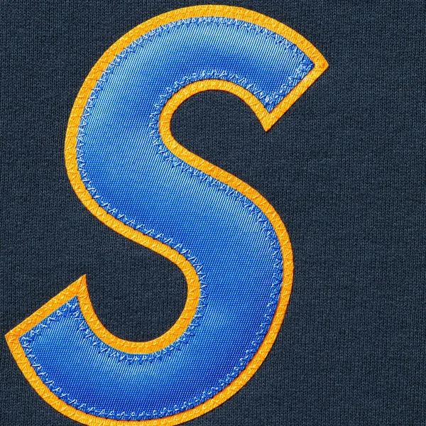 Supreme S Logo Hooded Sweatshirt - Navy (front)