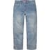 Supreme S Logo Loose Fit Jean - Washed Blue (front)