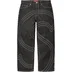 Supreme S Logo Rigid Baggy Jean - Rigid Black (front)