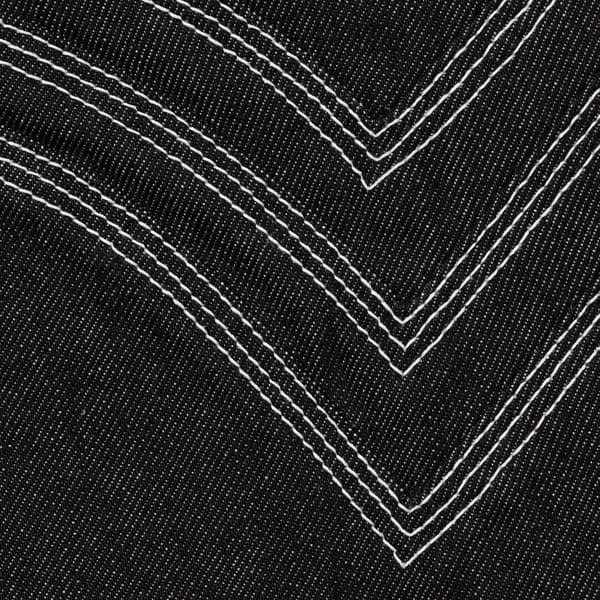 Supreme S Logo Rigid Baggy Jean - Rigid Black (front)