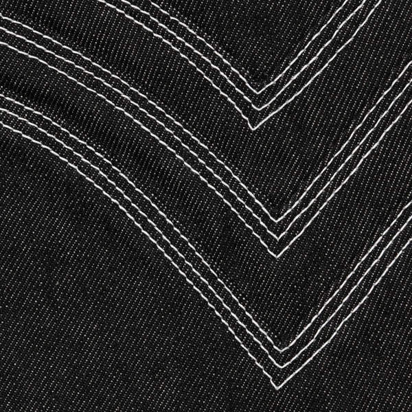 Supreme S Logo Rigid Baggy Jean - Rigid Black (front)