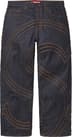 Supreme S Logo Rigid Baggy Jean - Rigid Indigo (front)