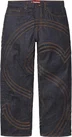 Supreme S Logo Rigid Baggy Jean - Rigid Indigo (front)