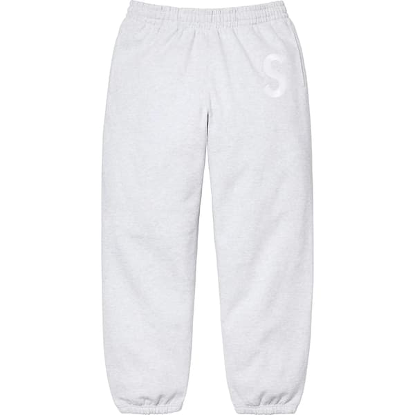 Supreme S Logo Sweatpant - Ash Grey (front)