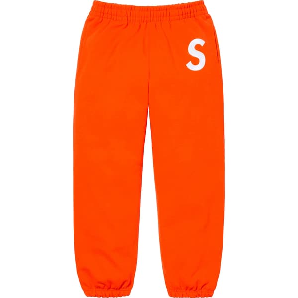 Supreme S Logo Sweatpant - Bright Orange (front)