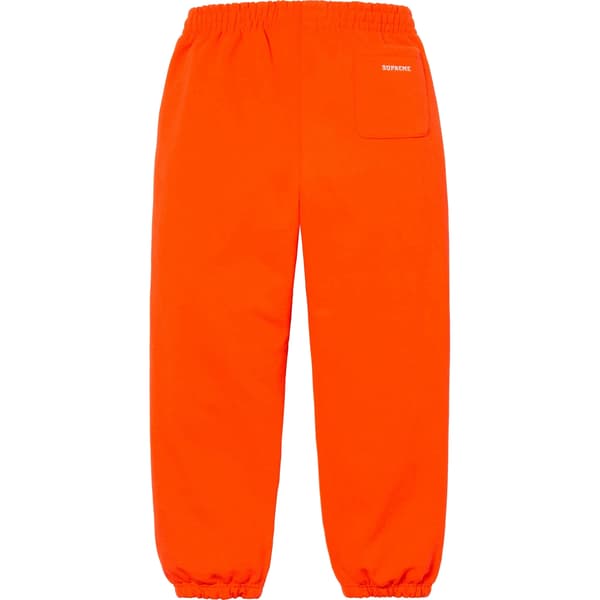 Supreme S Logo Sweatpant - Bright Orange (front)
