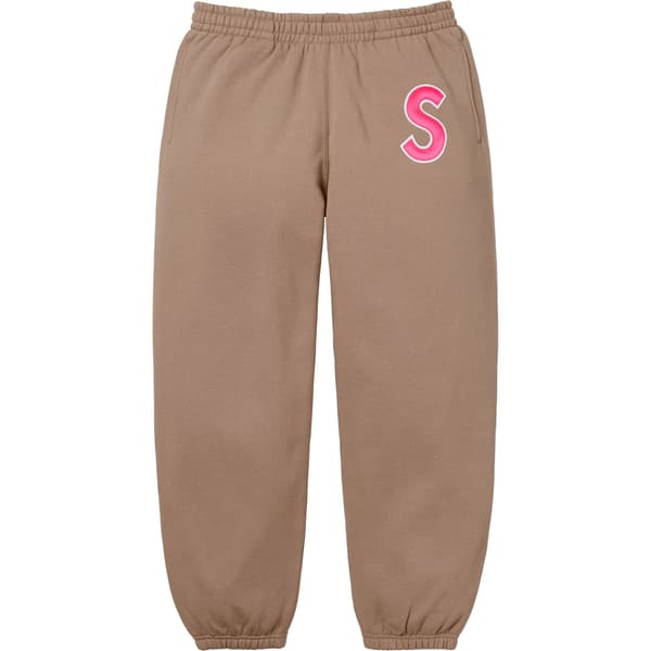 Supreme S Logo Sweatpant - Dusty Brown (front)