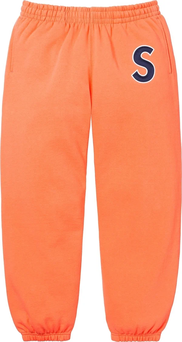Supreme S Logo Sweatpant - Light Orange (front)