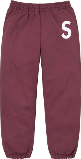 Supreme S Logo Sweatpant Maroon