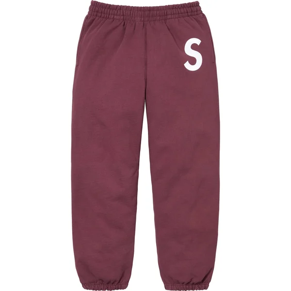 Supreme S Logo Sweatpant - Maroon (front)