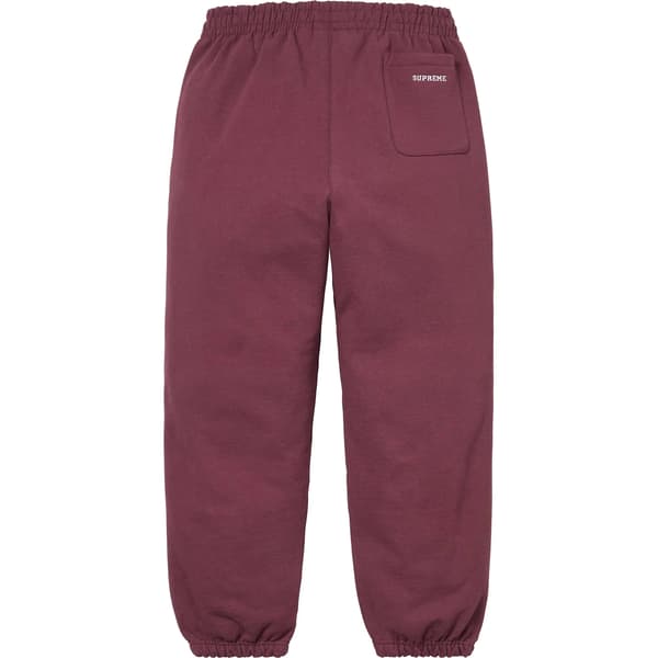 Supreme S Logo Sweatpant - Maroon (front)
