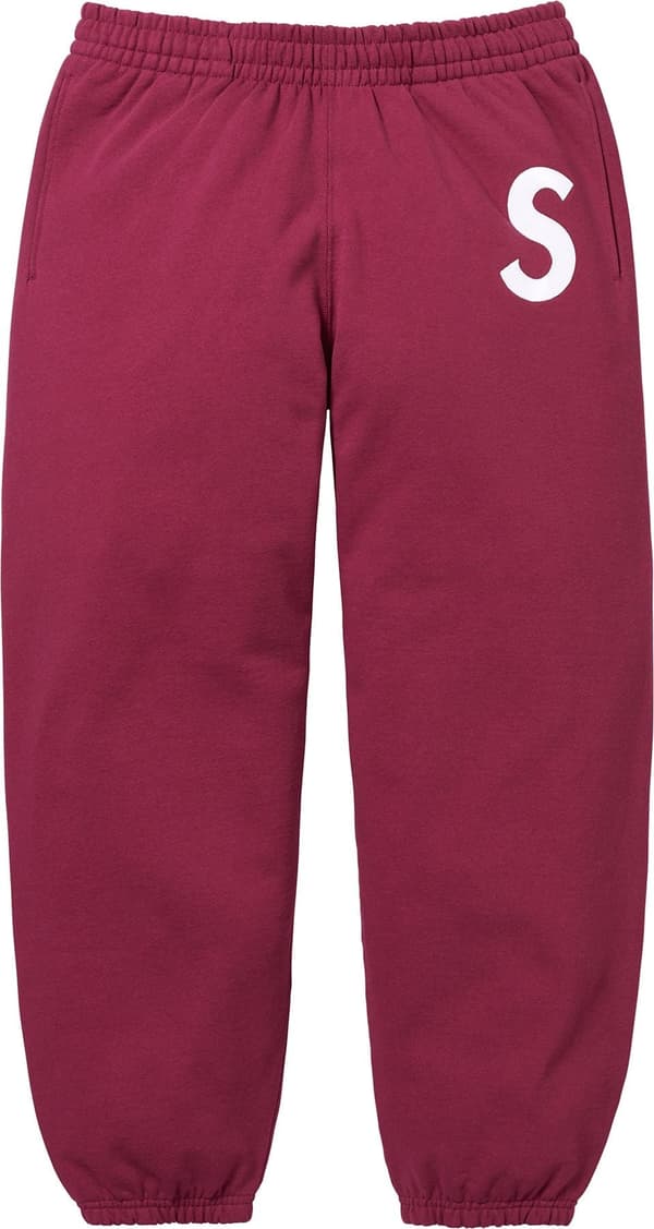 Supreme S Logo Sweatpant - Raspberry (front)