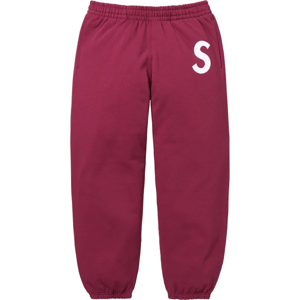 Supreme S Logo Sweatpant - Raspberry (front)