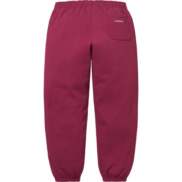 Supreme S Logo Sweatpant - Raspberry (front)