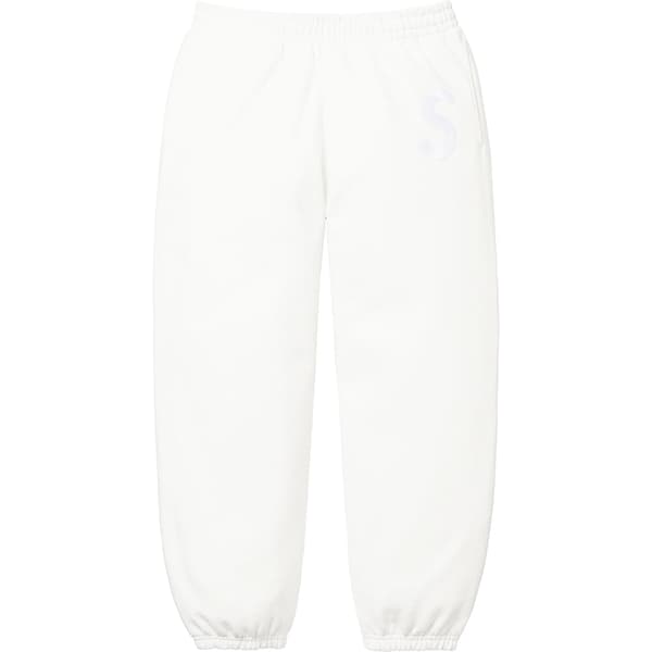 Supreme S Logo Sweatpant - White (front)