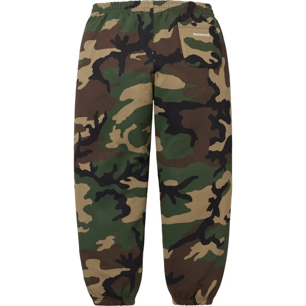 Supreme S Logo Sweatpant - Woodland Camo (front)
