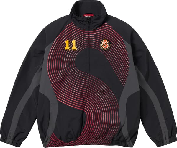Supreme S Logo Track Jacket - Black (front)