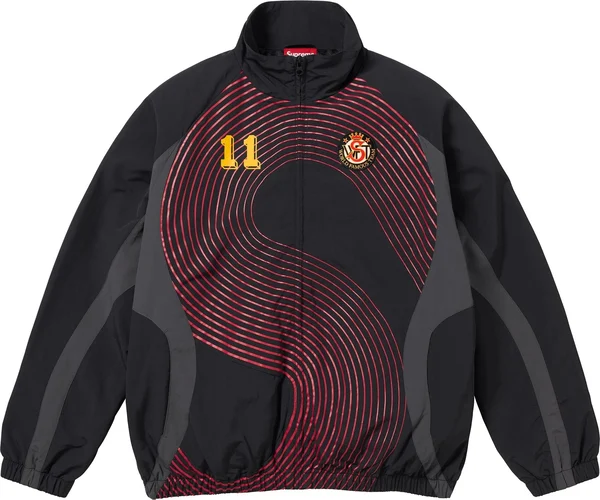 Supreme S Logo Track Jacket - Black (front)