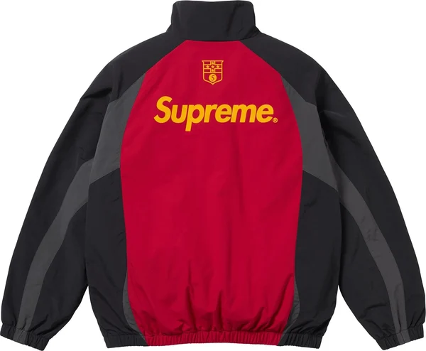 Supreme S Logo Track Jacket - Black (front)