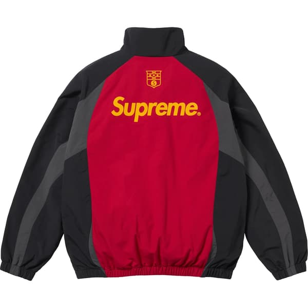 Supreme S Logo Track Jacket - Black (front)