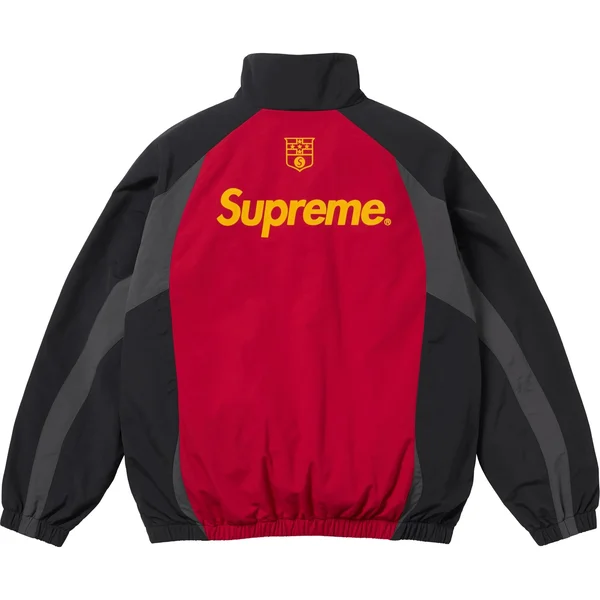 Supreme S Logo Track Jacket - Black (front)