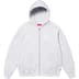 Supreme S Logo Zip Up Hooded Sweatshirt - Ash Grey (front)