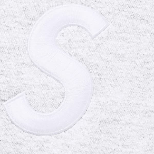 Supreme S Logo Zip Up Hooded Sweatshirt - Ash Grey (front)