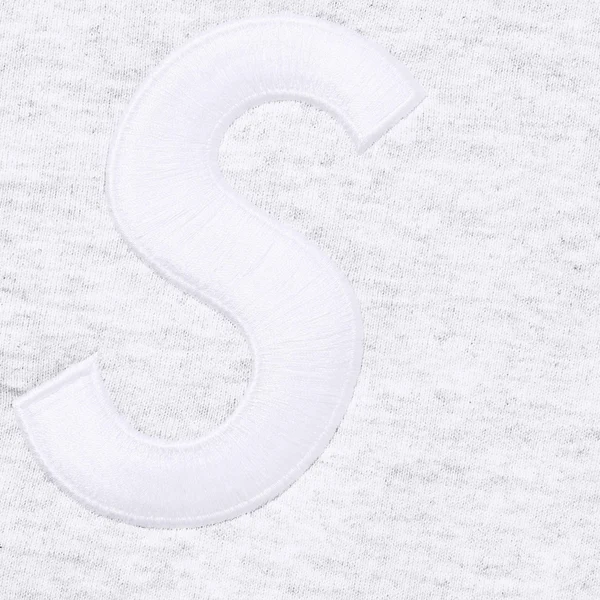 Supreme S Logo Zip Up Hooded Sweatshirt - Ash Grey (front)