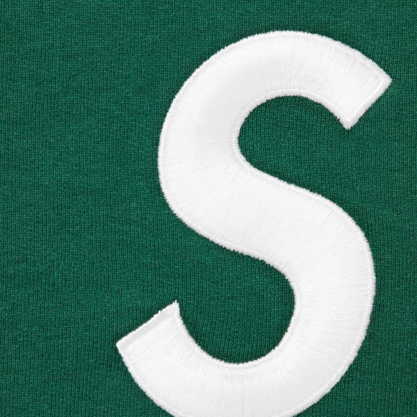 Supreme S Logo Zip Up Hooded Sweatshirt - Dark Green (front)