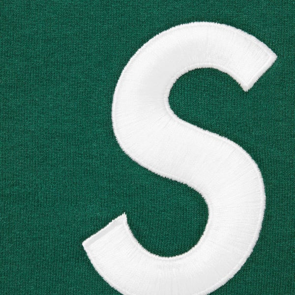 Supreme S Logo Zip Up Hooded Sweatshirt - Dark Green (front)