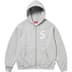 Supreme S Logo Zip Up Hooded Sweatshirt - Heather Grey (front)