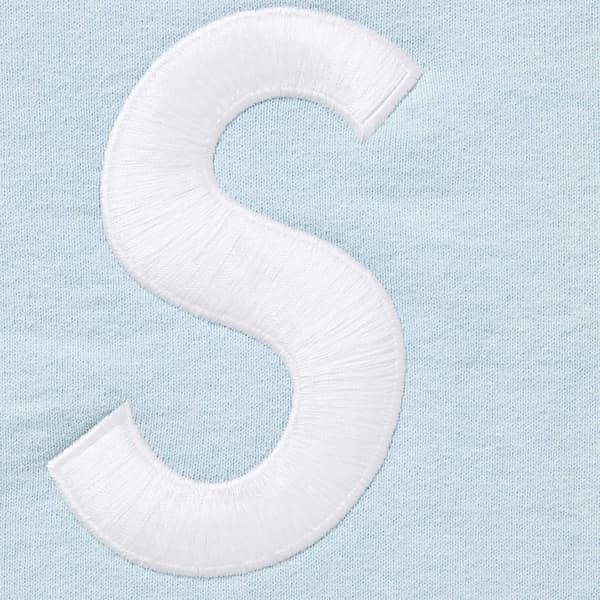 Supreme S Logo Zip Up Hooded Sweatshirt - Light Blue (front)