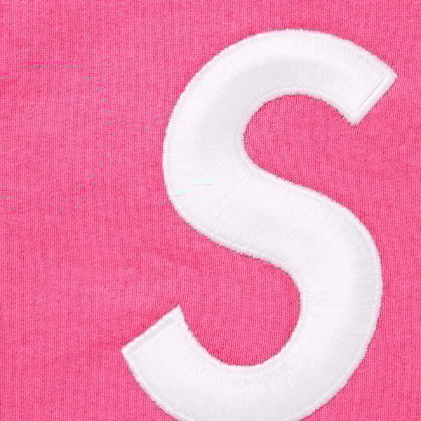 Supreme S Logo Zip Up Hooded Sweatshirt - Magenta (front)