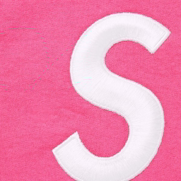 Supreme S Logo Zip Up Hooded Sweatshirt - Magenta (front)