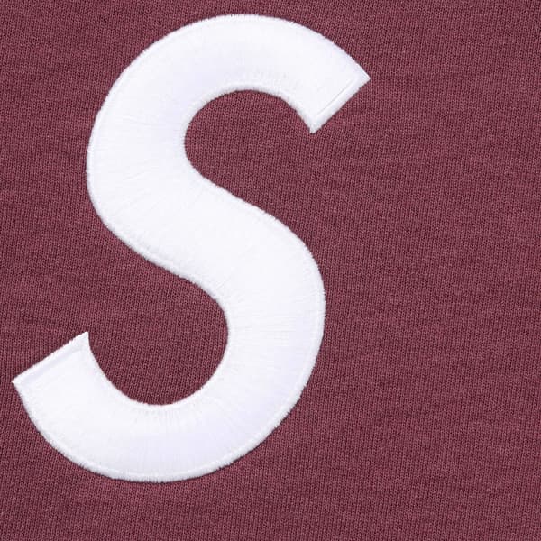 Supreme S Logo Zip Up Hooded Sweatshirt - Maroon (front)