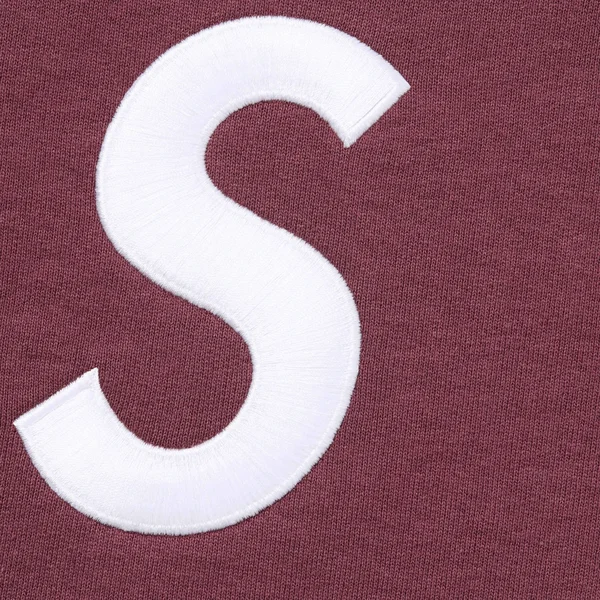 Supreme S Logo Zip Up Hooded Sweatshirt - Maroon (front)
