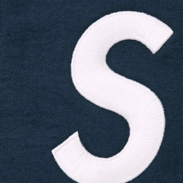 Supreme S Logo Zip Up Hooded Sweatshirt - Navy (front)