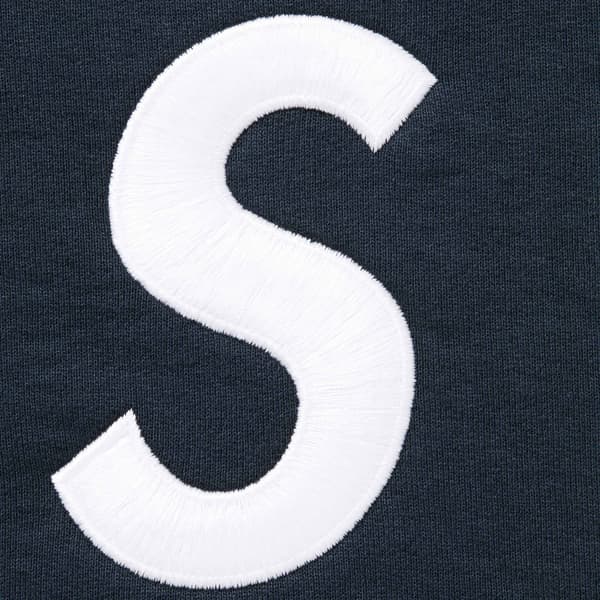 Supreme S Logo Zip Up Hooded Sweatshirt - Navy (front)
