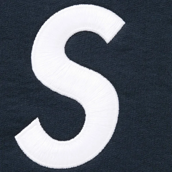 Supreme S Logo Zip Up Hooded Sweatshirt - Navy (front)