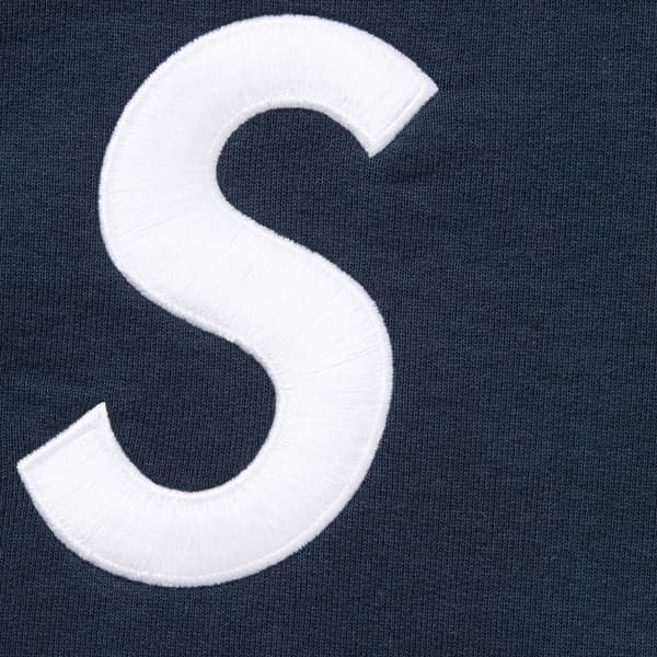 Supreme S Logo Zip Up Hooded Sweatshirt - Navy (front)