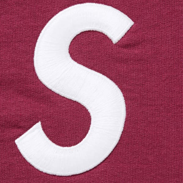 Supreme S Logo Zip Up Hooded Sweatshirt - Raspberry (front)