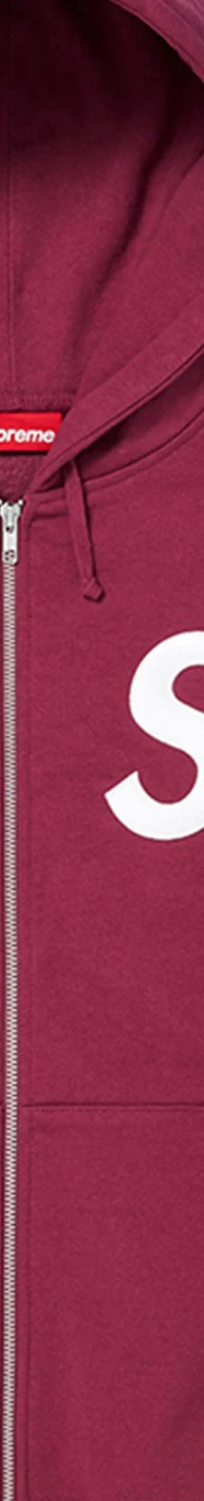Supreme S Logo Zip Up Hooded Sweatshirt - Raspberry (front)