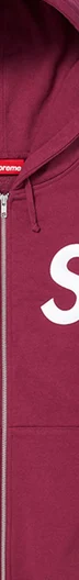 Supreme S Logo Zip Up Hooded Sweatshirt - Raspberry (front)