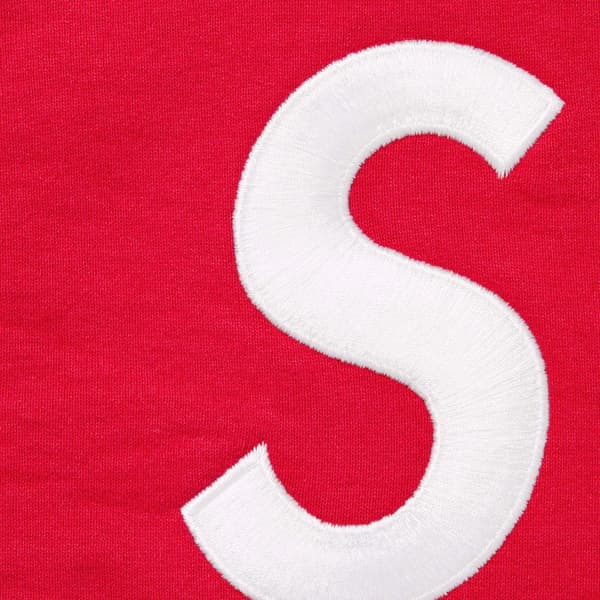 Supreme S Logo Zip Up Hooded Sweatshirt - Red (front)
