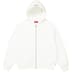 Supreme S Logo Zip Up Hooded Sweatshirt - White (front)