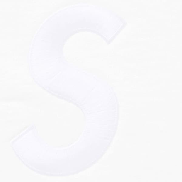 Supreme S Logo Zip Up Hooded Sweatshirt - White (front)