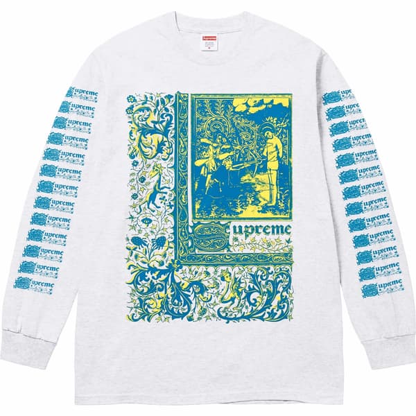 Supreme Saint Sebastian L/S Tee - Ash Grey (front)