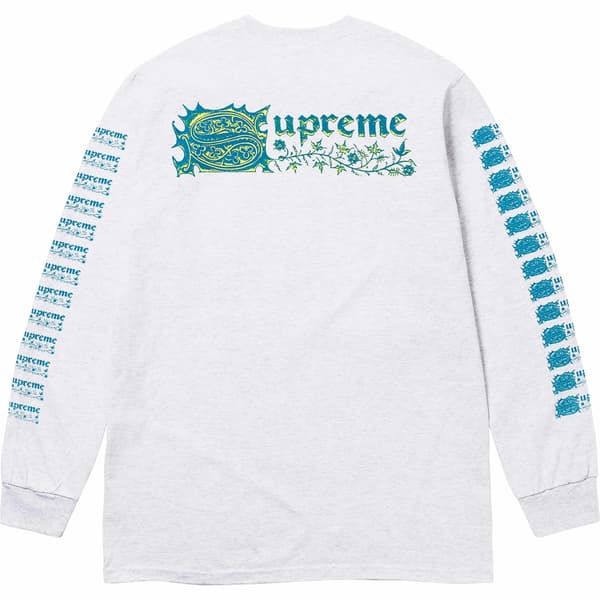Supreme Saint Sebastian L/S Tee - Ash Grey (front)